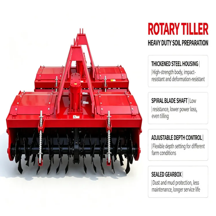 Tractor Mounted Rotavator Farm Rotary Cultivator Multi-purpose Rotary Tiller rotocultivator — image 4