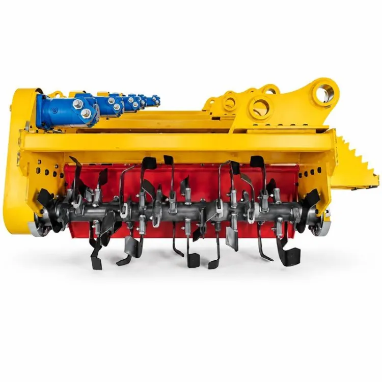 Heavy Duty Hydraulic Rotary Tiller Excavator Cultivator Soil Tillage Attachment for Farmland Orchard Landscaping Construction — image 1