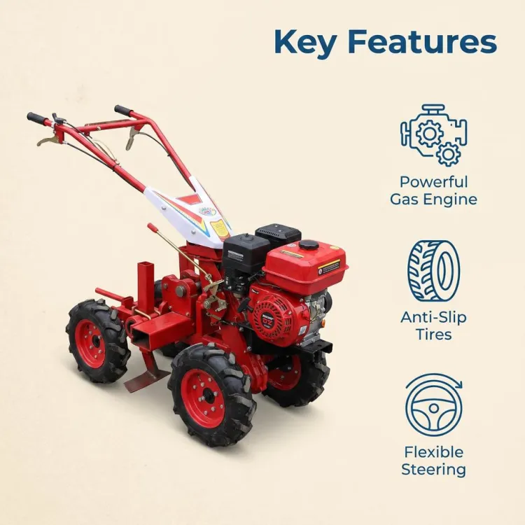 Agricultural 4 Rows Garlic Harvester Walk-behind Gasoline Motor Labor-saving High Productivity Garlic Harvest Equipment — image 2