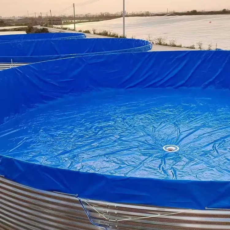 Galvanized Steel Water Tank Storage Container for Fish Farming Rain Water Storage — image 2