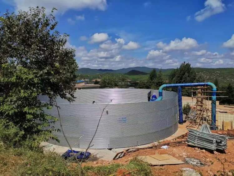 Galvanized Steel Water Tank Storage Container for Fish Farming Rain Water Storage — image 3