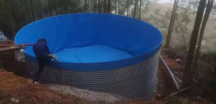 Galvanized Steel Water Tank Storage Container for Fish Farming Rain Water Storage — image 4
