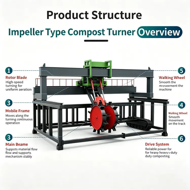 High Productivity Compost Turner Organic Waste Fermentation Mixing Machine Customizable 220V Fertilizer Making Equipment — image 3