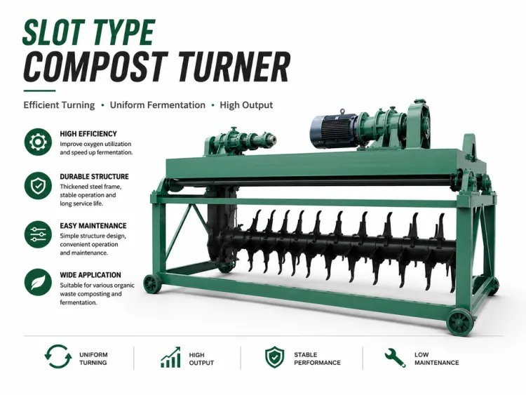High Capacity Slot Type Compost Turner Machine with Automatic Compost Fermentation System — image 3