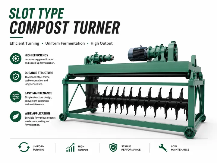 High Capacity Slot Type Compost Turner Machine with Automatic Compost Fermentation System — image 7