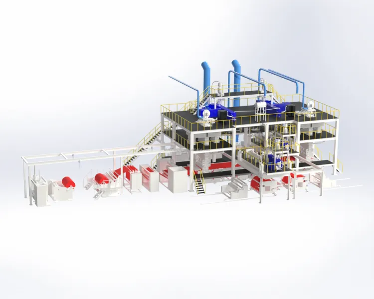 Biodegradable 2400mm SMMS Spunbond Meltblown Composite Nonwoven Production Line for Hygiene Products — image 3
