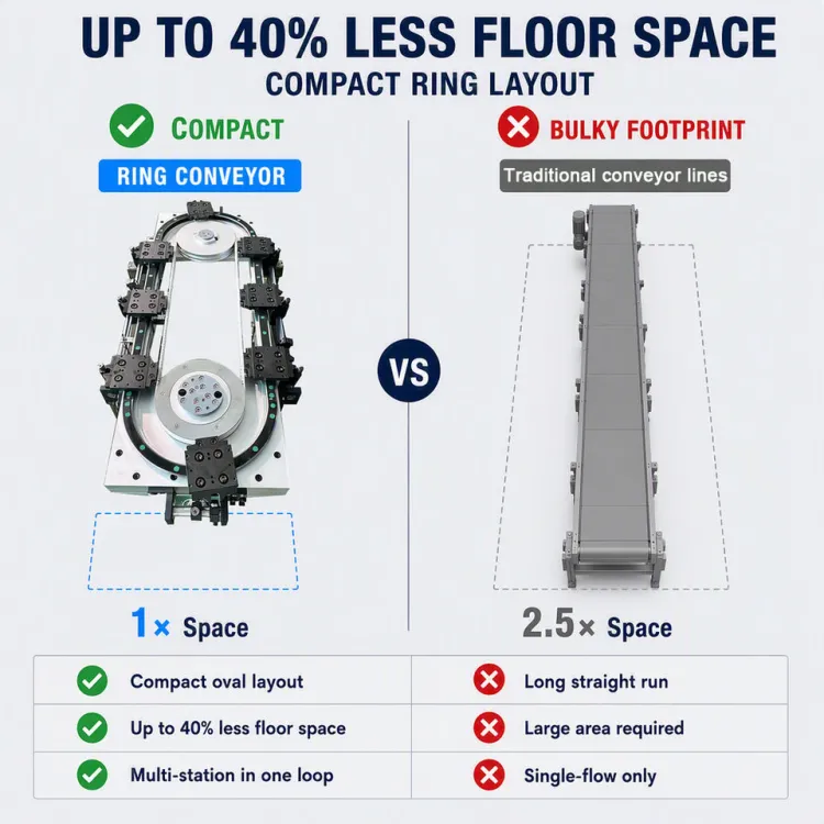 Elliptical Chain Link Curve Conveyor Equipment Customized Automated Production Assembly Line With Arc Guide Rail Conveyor Line — image 3