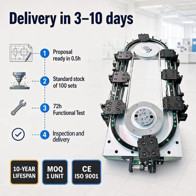 Elliptical Chain Link Curve Conveyor Equipment Customized Automated Production Assembly Line With Arc Guide Rail Conveyor Line — image 5