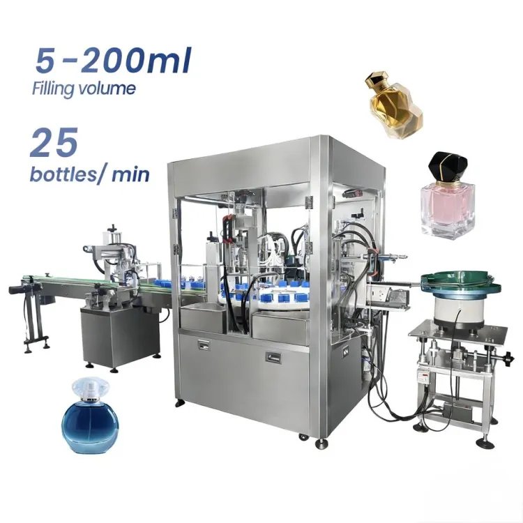 YETO Fully Automatic Perfume Production Line for Small Businesses Includes Capping Sealing Machinery for Pure Water Oil — image 1