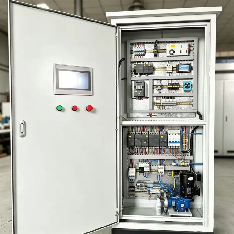PLC Automation Control Cabinet IP55 Electrical Panel HMI Touch Screen Custom Industrial Assembly Hybrid Lock 1 Year Warranty — image 5