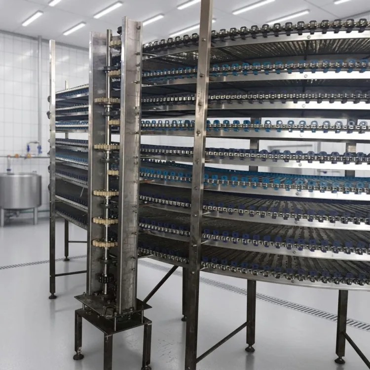 SS304 Spiral Cooling Conveyor for Bread Dessert Multi-layer Spiral Tower Conveyor Low-temperature Resistant Quick Freezing — image 2