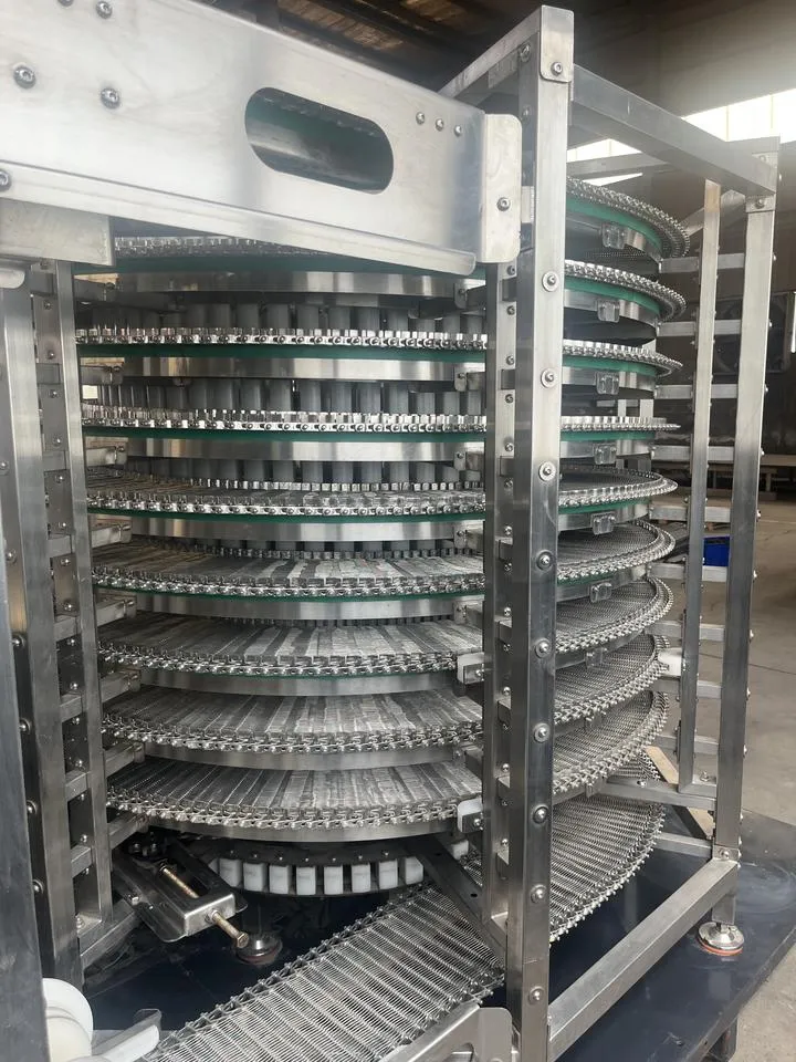 SS304 Spiral Cooling Conveyor for Bread Dessert Multi-layer Spiral Tower Conveyor Low-temperature Resistant Quick Freezing — image 4