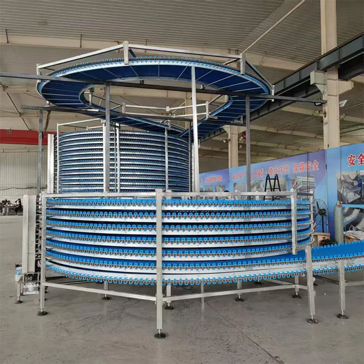 SS304 Spiral Cooling Conveyor for Bread Dessert Multi-layer Spiral Tower Conveyor Low-temperature Resistant Quick Freezing — image 5