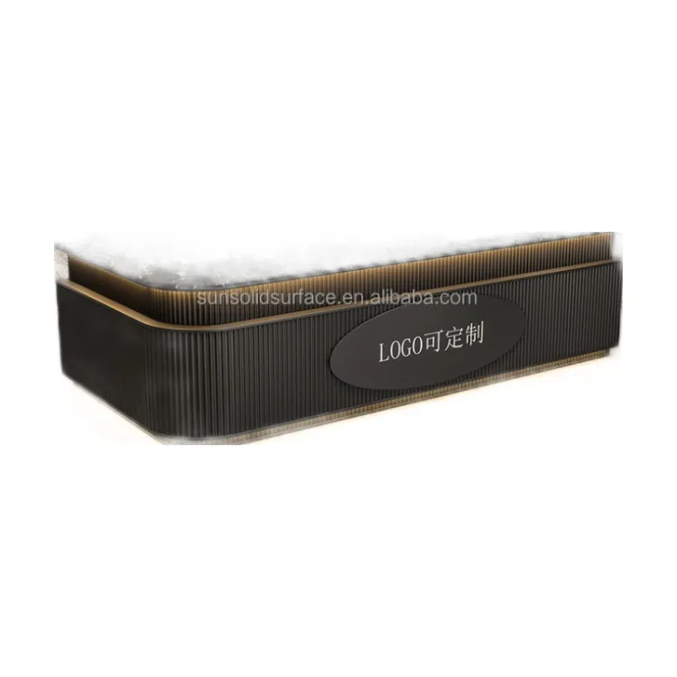 L Shape Stainless Steel Modern Outdoor Bar Counter Home Kitchen Bar Counter With Led Light Commercial Bar Counter Design — image 1