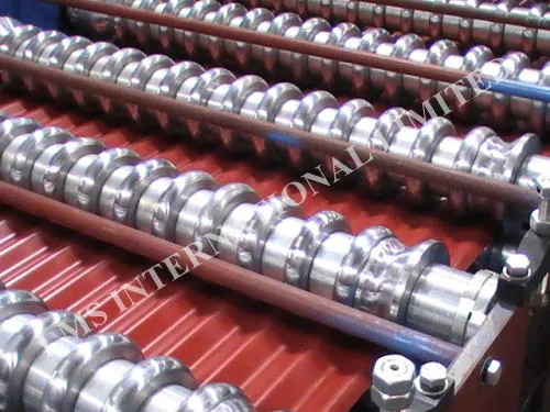 LMS Metal Roofing Calamine Making Machine Glazed Tile Roll Forming Building Material Machinery Production Line Motor Gearbox — image 5