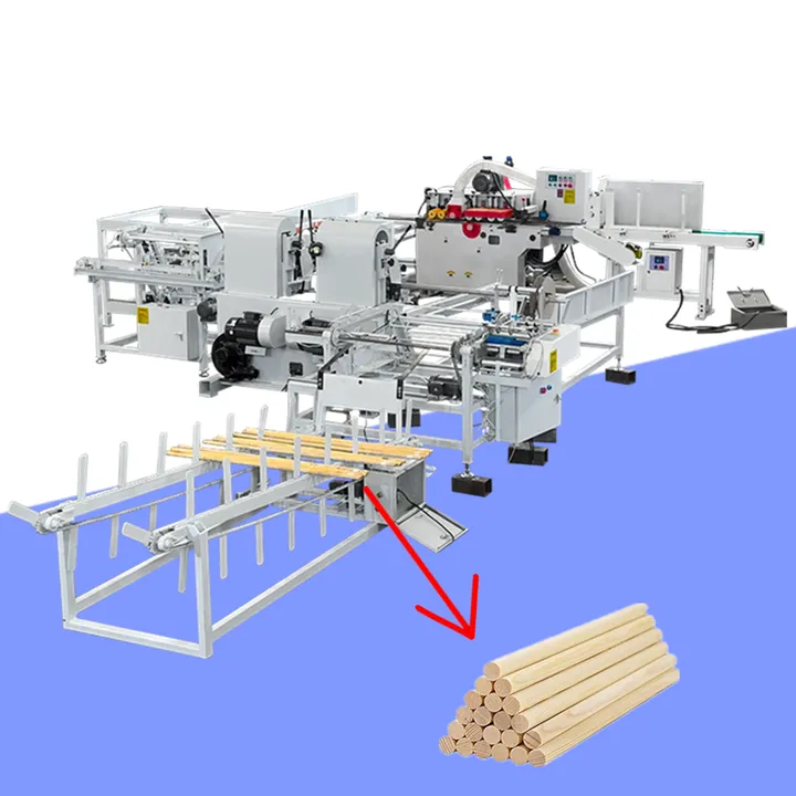 2026 Wooden Match Stick Making Machine Round Wood Stick Broom Handle Shovel Pole Production Line — image 2