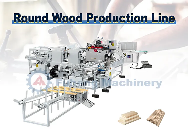2026 Wooden Match Stick Making Machine Round Wood Stick Broom Handle Shovel Pole Production Line — image 5