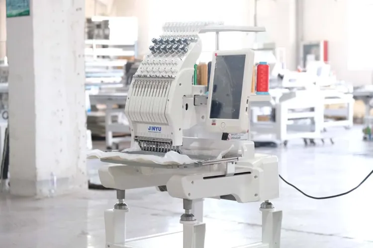 12 Color Single Head Home Use Flat Hat T-shirt Apparel Computerized Embroidery Machine — image 2