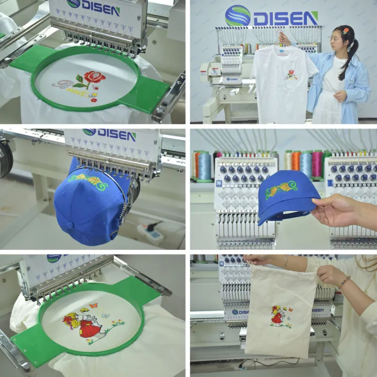 Pearl or Bead Sewing Embroidery 12 15 Colors 3 Heads Embroidery Machine Computerized Hat T-Shirt 3D logo Sewing Machine — image 3