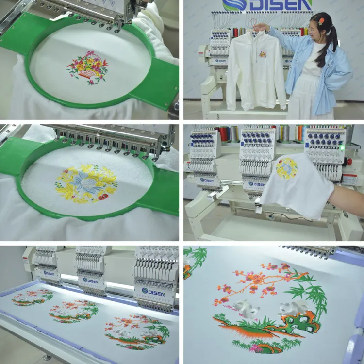Pearl or Bead Sewing Embroidery 12 15 Colors 3 Heads Embroidery Machine Computerized Hat T-Shirt 3D logo Sewing Machine — image 4