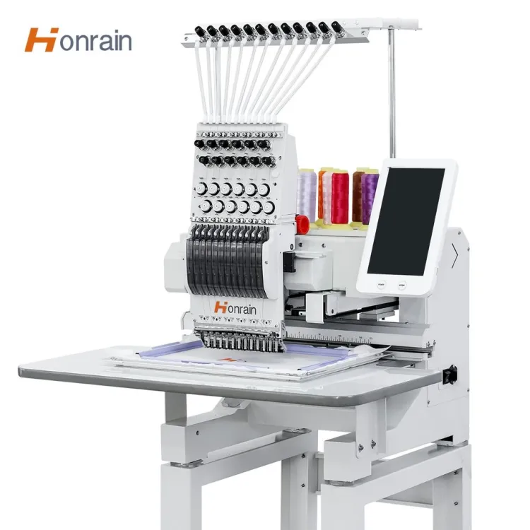 T-shirt Apparel Embroidery Machine Computerized One Head Embroidery Machine Flat Clothing Embroidery Machine — image 1
