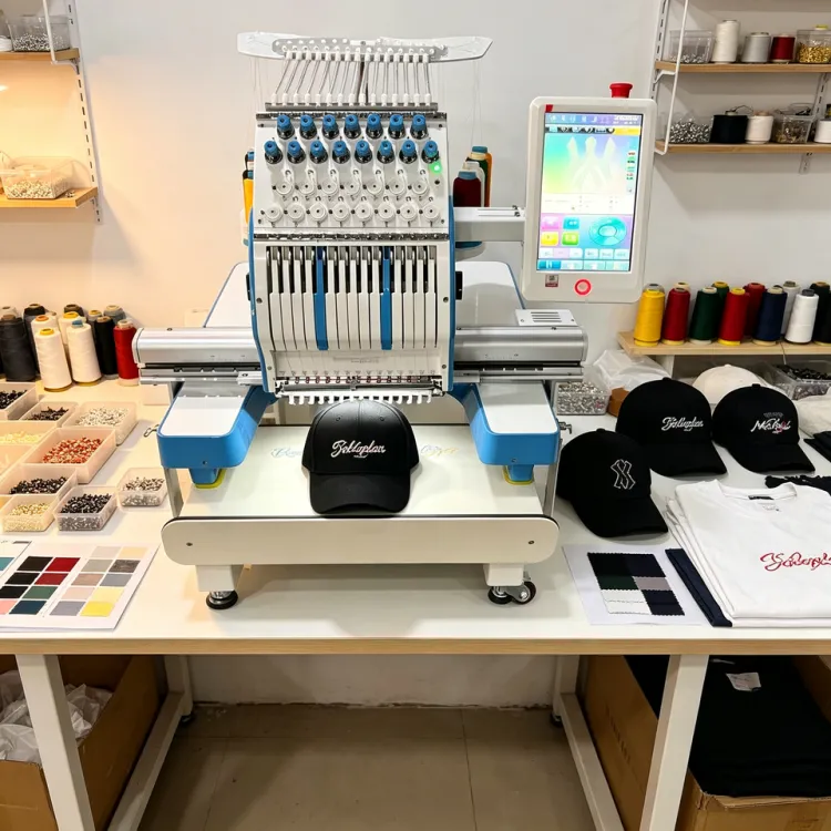 Commercial Computerized Embroidery Machine 12 Needles Multi Head for Cap T-Shirt Mass Production — image 2