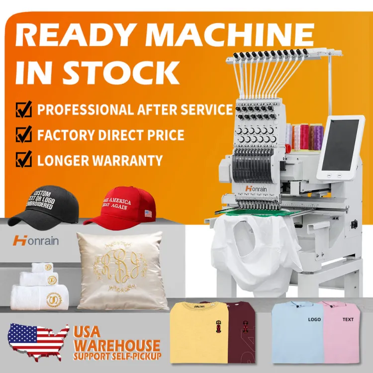 T-shirt Apparel Embroidery Machine Computerized One Head Embroidery Machine Flat Clothing Embroidery Machine — image 2