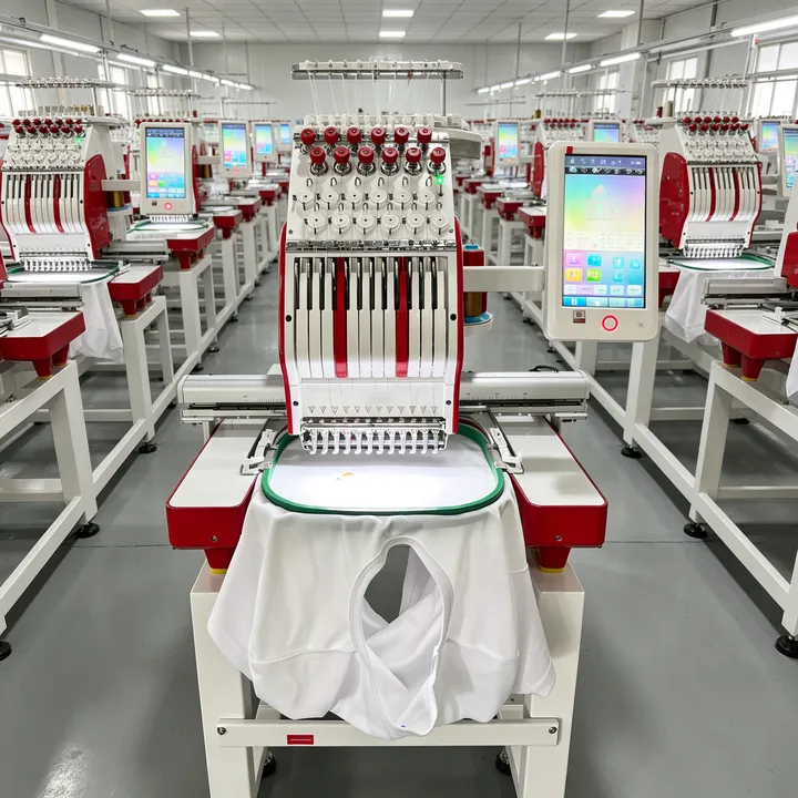 Commercial Computerized Embroidery Machine 12 Needles Multi Head for Cap T-Shirt Mass Production — image 7