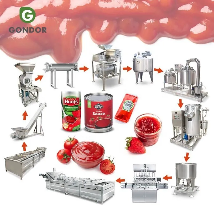 Make Ketchup Processing Plant Small Tomato Paste Whole Setup Concentrator Sauce Preparation Line Machine — image 1