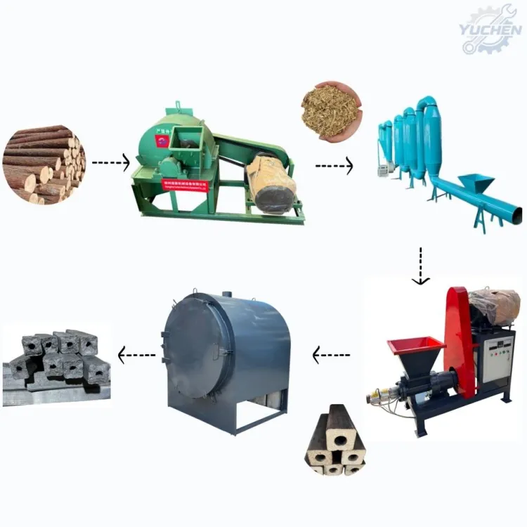 Charcoal Briquette Machine Sawdust Biomass Charcoal Briquetting Production Line For South Africa — image 5