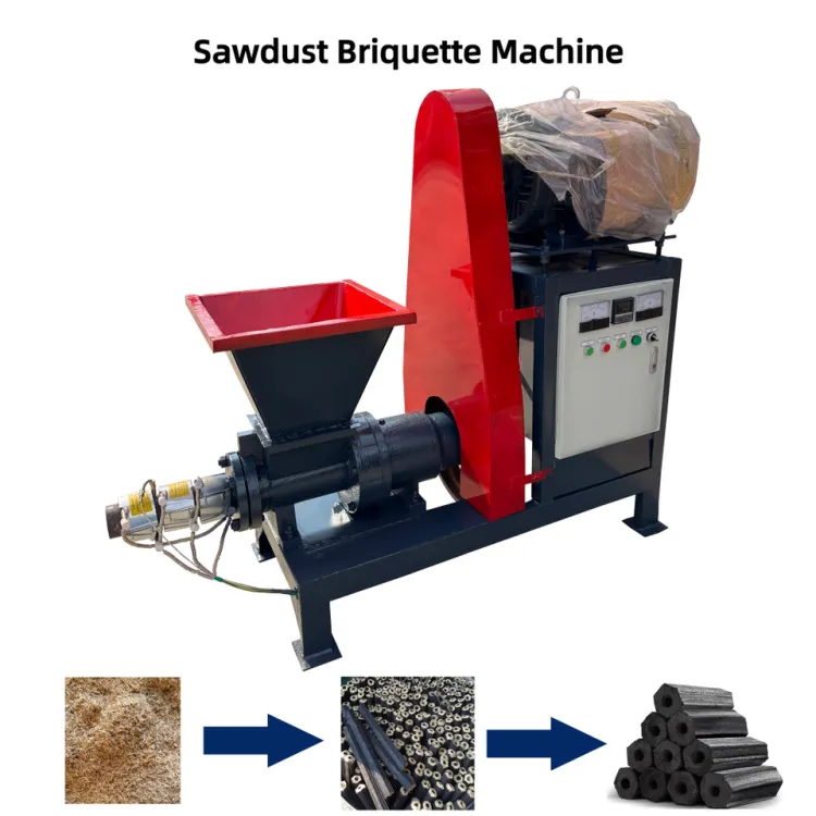 Henan Yuchen Biomass Briquette Line for Sawdust Nut Shell Coconut Shell Charcoal Making Machine 200-400kg/h Energy Saving — image 2