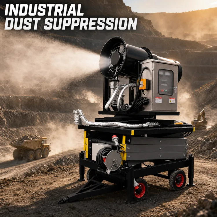 Elevating Trailer Mounted Water Mist Spray Cannon Blower Open Pit Coal Mining Facility Manufacturer Supply — image 3