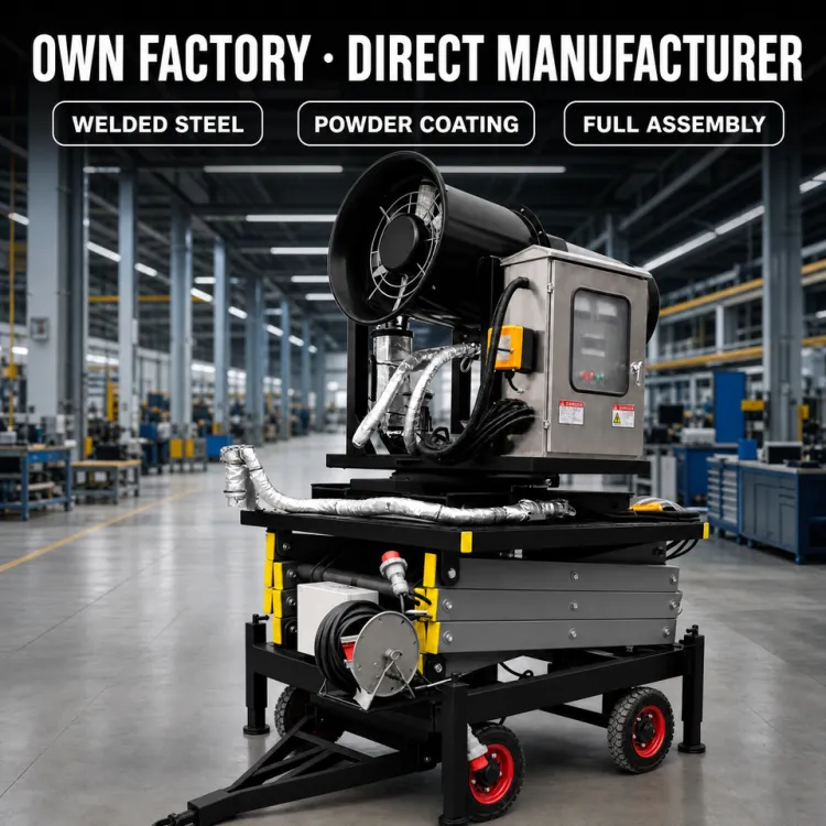 Elevating Trailer Mounted Water Mist Spray Cannon Blower Open Pit Coal Mining Facility Manufacturer Supply — image 4