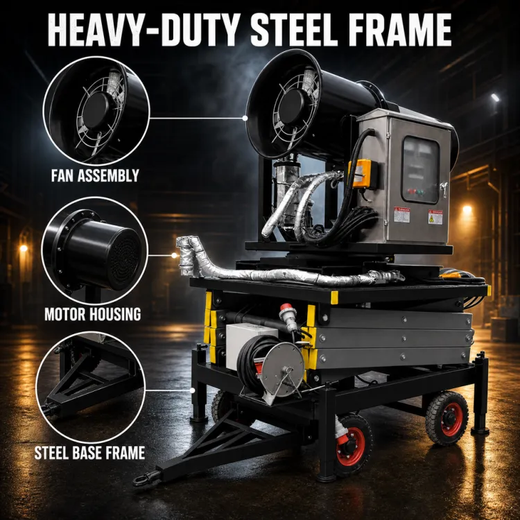 Elevating Trailer Mounted Water Mist Spray Cannon Blower Open Pit Coal Mining Facility Manufacturer Supply — image 5