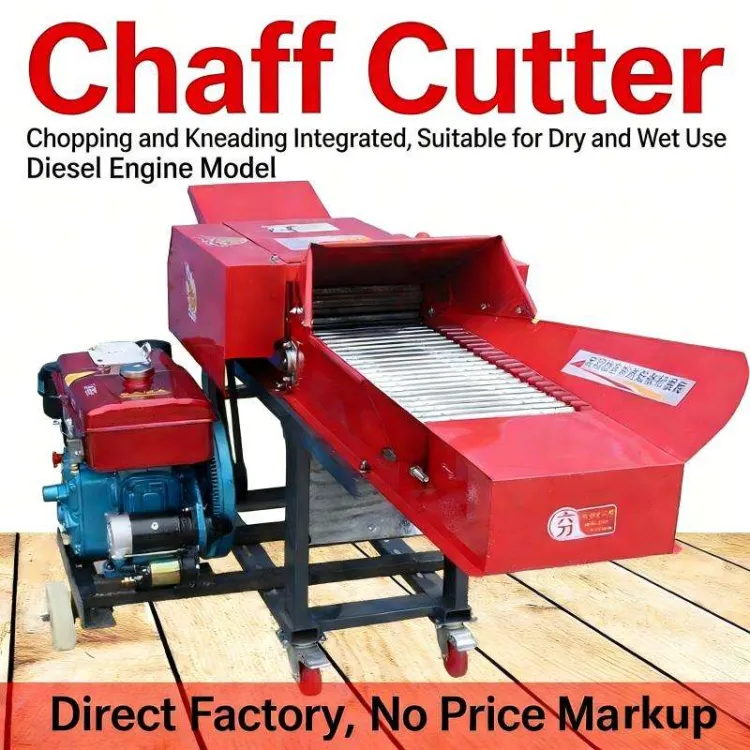 Agricultural Machinery Animal Feed Grass Chopper & Straw Rubbing Machine with Motor 7.5/11kW 380V 6t/h Capacity — image 4