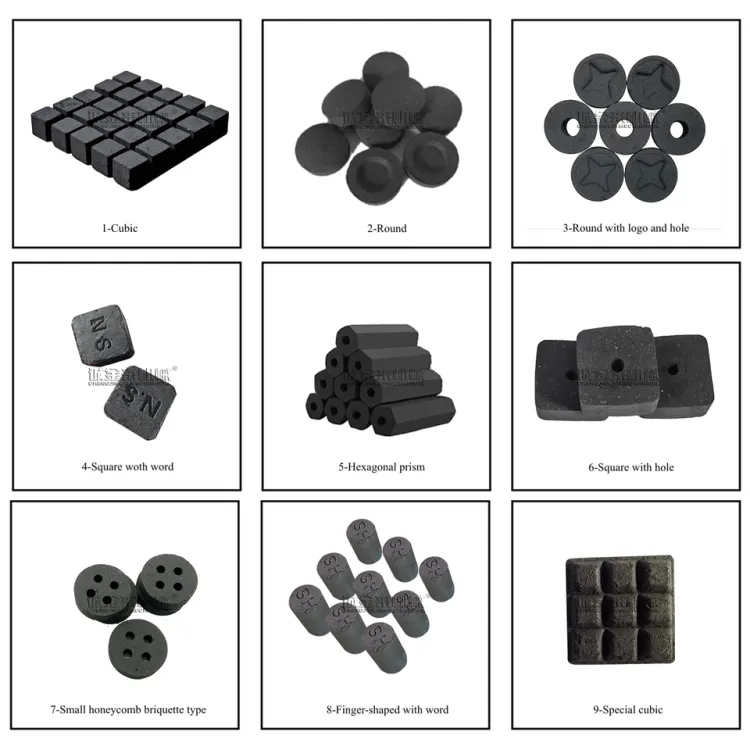 Hydraulic Press BBQ Charcoal Briquette Making Machine Hookah Production Line for Coal Briquettes Motor Engine Core Components — image 1