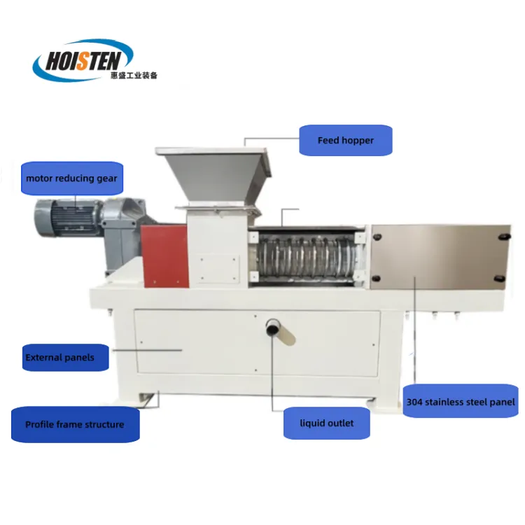 Sorghum Grain Corn Bran Spiral Press Machine for Organic Matter Dewater Treatment — image 4