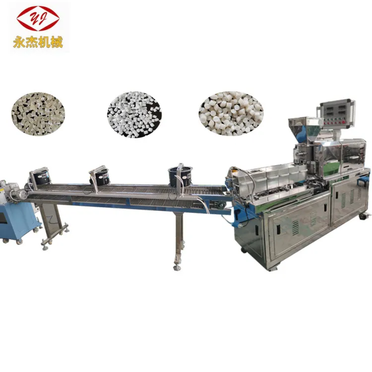 Corn Starch Compostable Biodegradable Twin Screw Extruder PLC for Bio Plastic Pellets Production (300-400kg/h — image 2