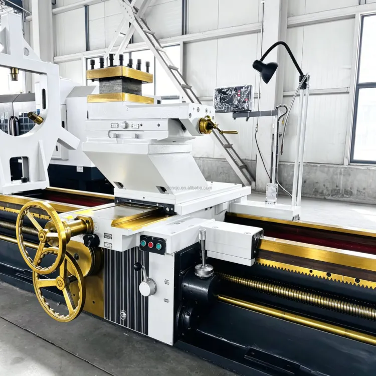 CW61100 Heavy Duty High Precision Horizontal Manual Lathe with Motor for Large Metal Part Machining — image 1