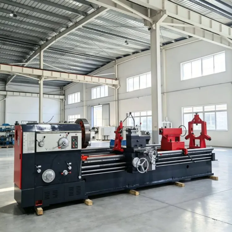 CW61100 Heavy Duty High Precision Horizontal Manual Lathe with Motor for Large Metal Part Machining — image 3