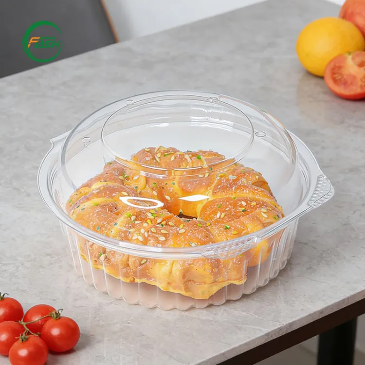 Flash Stackable PET Plastic Bakery Boxes With Nesting Design Maximizes Warehouse Space Reduces Logistics and Shipping Costs — image 5
