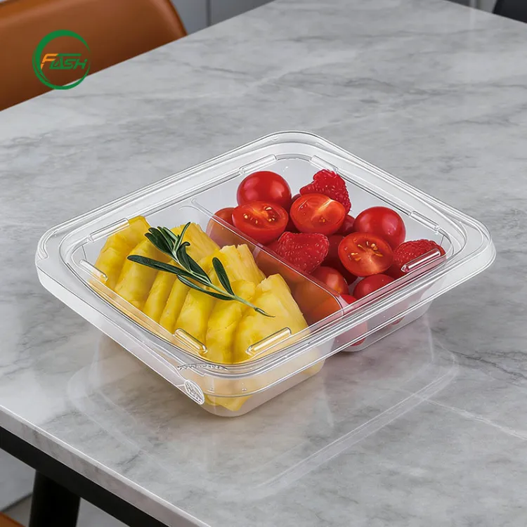 Flash Stackable PET Plastic Bakery Boxes With Nesting Design Maximizes Warehouse Space Reduces Logistics and Shipping Costs — image 6