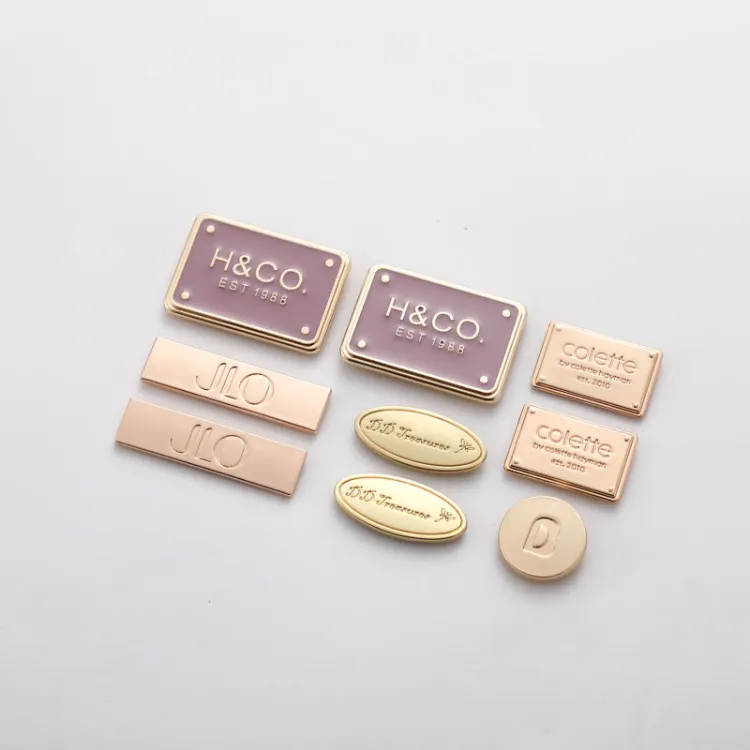 OEM ODM Bag Parts Handbag Metal Logo Plate Brand Logo Metal Bag Labels Metal Logo Bag Accessories for Purse — image 6