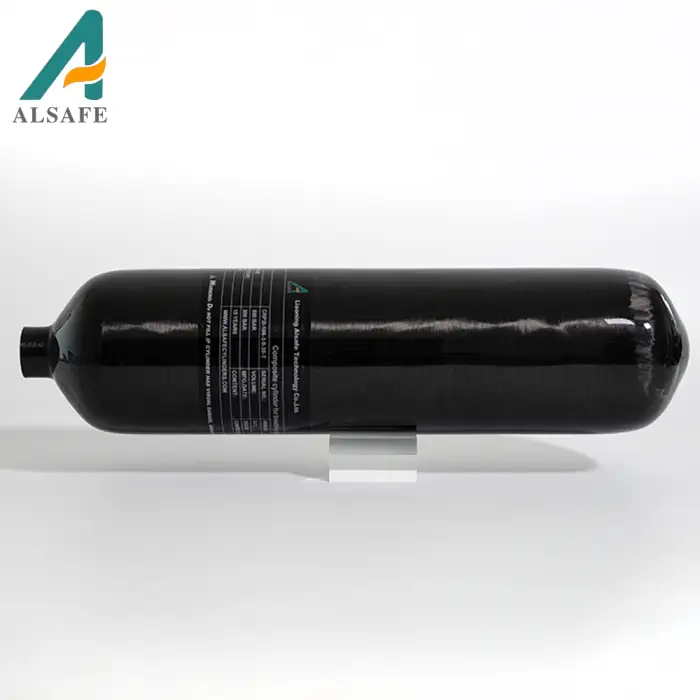 ALSAFE 3L 300bar Portable Oxygen Compressed Air Tank Factory Custom Firefighting Scba Carbon Fiber Bottles Gas Cylinder