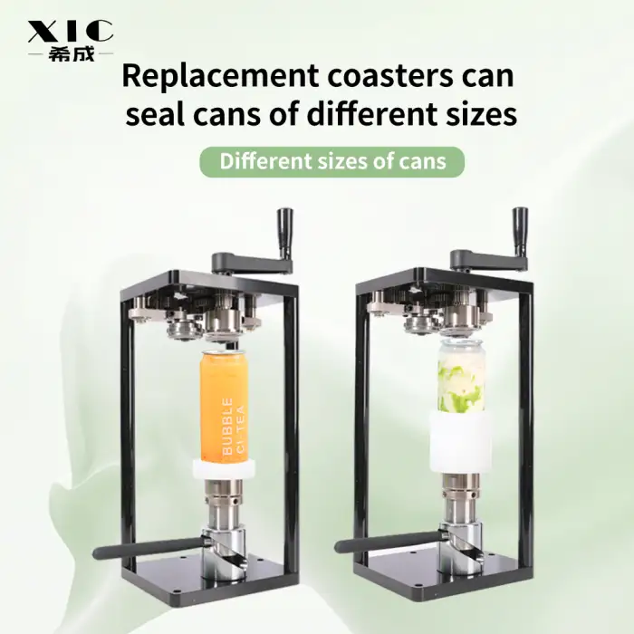 Manual Can Sealing Machine Including PET Plastic Cans and Lids