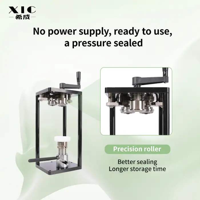 Manual Can Sealing Machine Including PET Plastic Cans and Lids