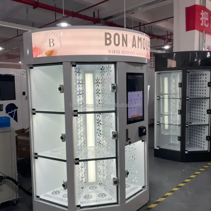 Flower Holding Vending Machine With Cooling 30 cubicles (Card Reader)