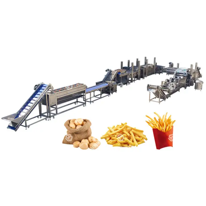 500kg per hour Complete Frozen French Fries Production Line