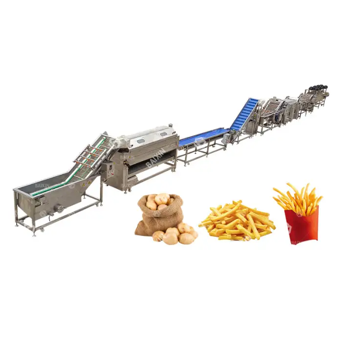 500kg per hour Complete Frozen French Fries Production Line