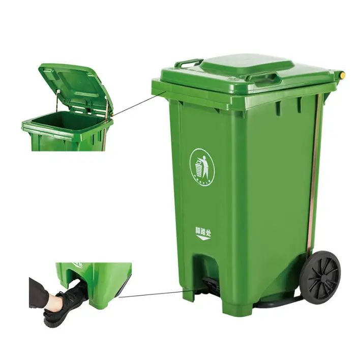 New Design 340L Plastic Garbage Bin with Pedal